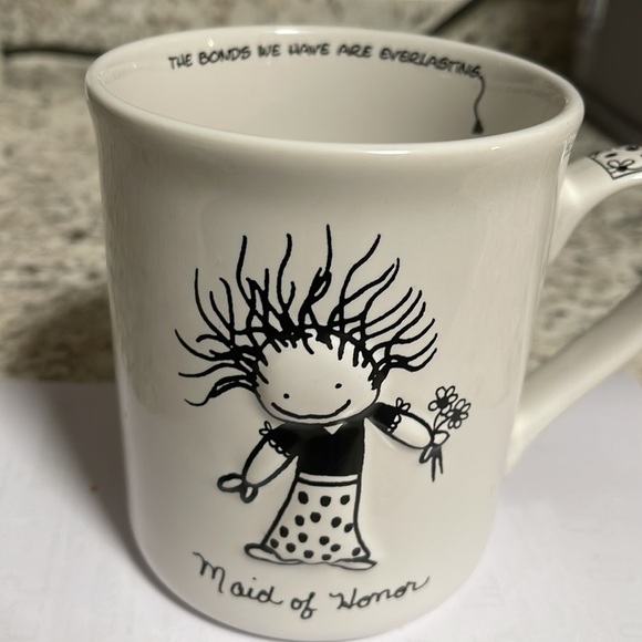 Maid of honor mug with 3D people and heart - Picture 3 of 5